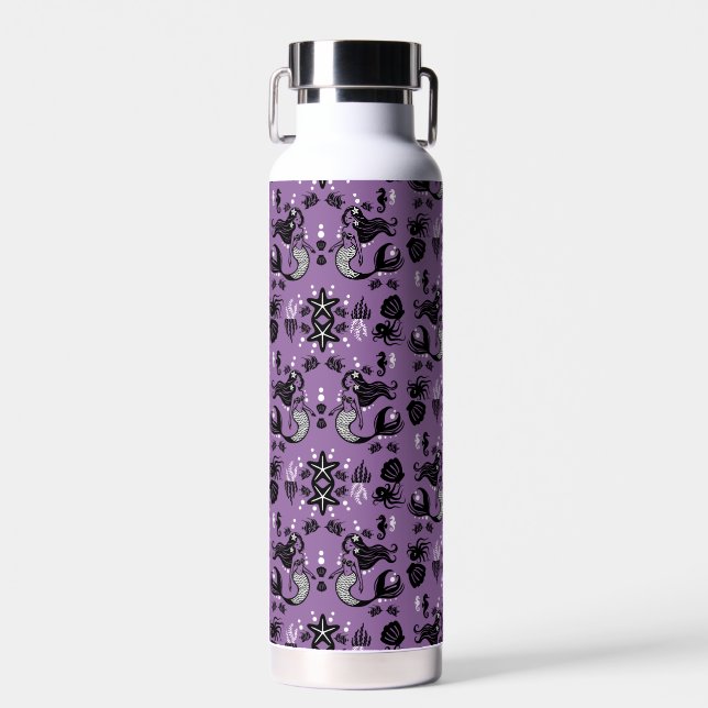 Bouteille D'eau Fantaisie de Sirène Violette (Avant)