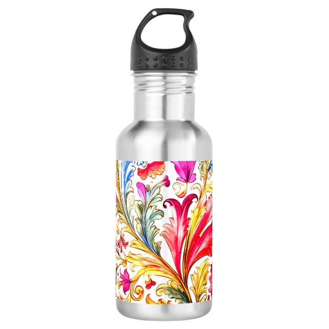Bouteille D'eau Fantastique design florentin Feuilles (Devant)