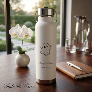 Bouteille D'eau Fantôme à l'écriture personnalisée Doucement Effra