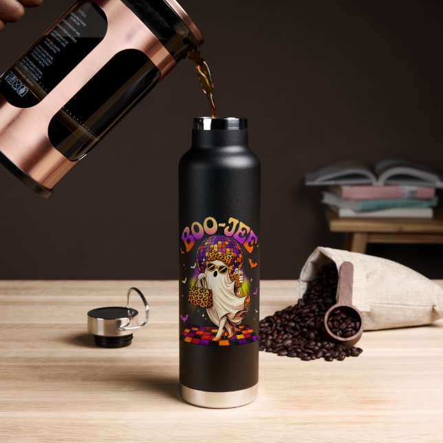 Bouteille D'eau Fantôme Boojee Halloween Boo JEE Disco (Café (pivoté))