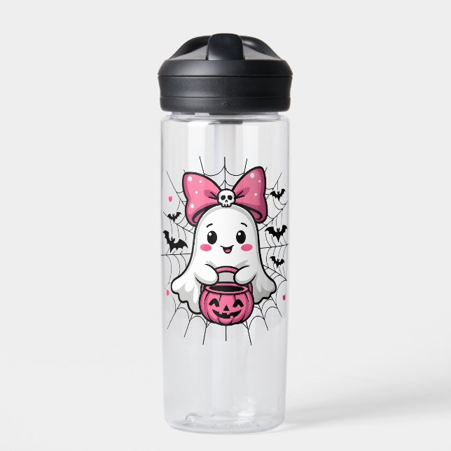 Bouteille D'eau Fantôme éffrayant avec Pink Bow Sensibilisation au (Extérieur)
