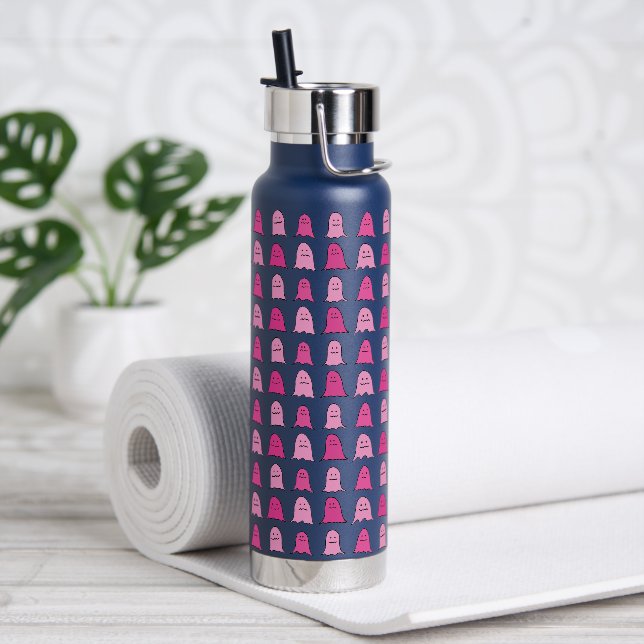 Bouteille D'eau Fantômes roses d'Halloween (Yoga)