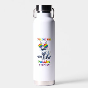 Bouteille D'eau Feline The Purride - Cool Pride Cat LGBTQ