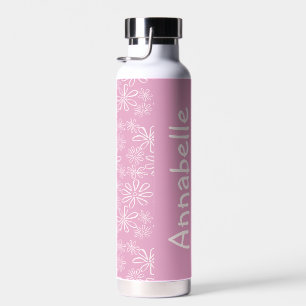 Bouteille D'eau Feminine Nom Rose Blush Flower Motif