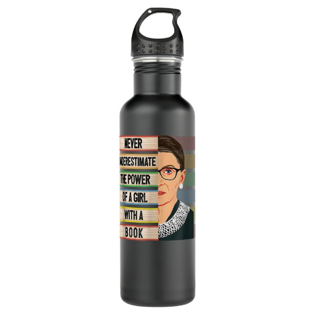 Bouteille D'eau Feministe Ruth Bader Ginsburg RBG Citation Girl Wi (Devant)
