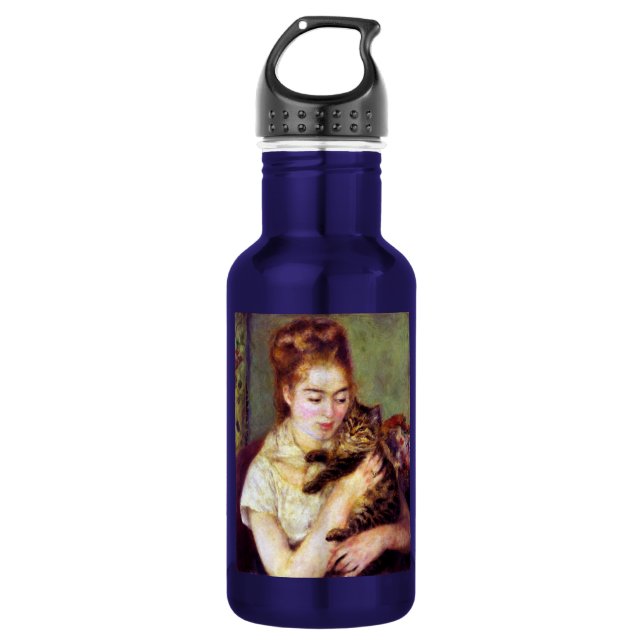 Bouteille D'eau Femme avec chat, Auguste Renoir (Devant)