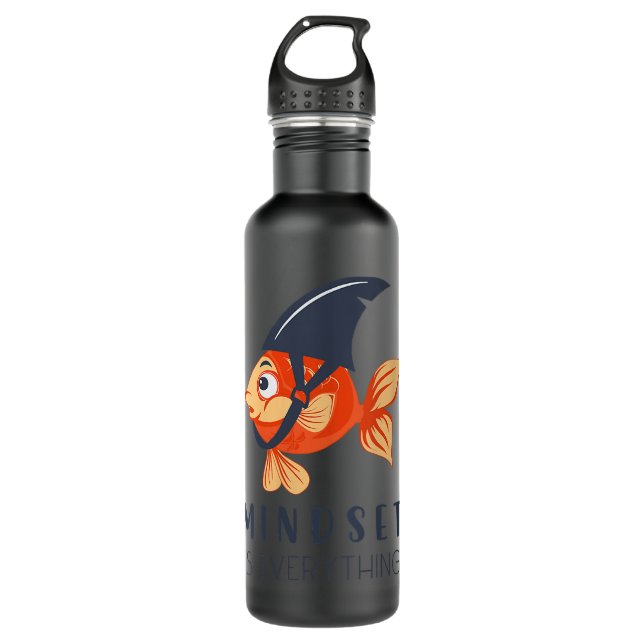 Bouteille D'eau Femme Tout Est Mindset Requin Fin Goldfish Mo (Devant)