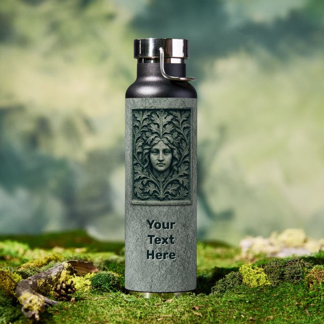 Bouteille D'eau Femme Verte - Pierre (Extérieur (pivotée))