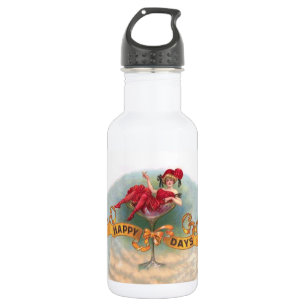 Bouteille D'eau Femme victorienne Champagne Rouge Happy