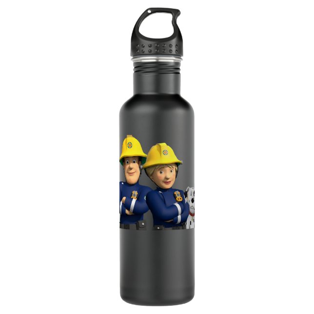 Bouteille D'eau Femmes Hommes Dessin De Flamme Noms Pour Sam Enfan (Devant)