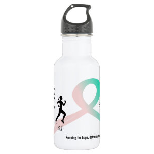 Bouteille D'eau Femmes roses et marathonien turquoise