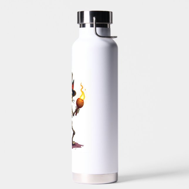 Bouteille D'eau Fête des chats squelettes (Gauche)