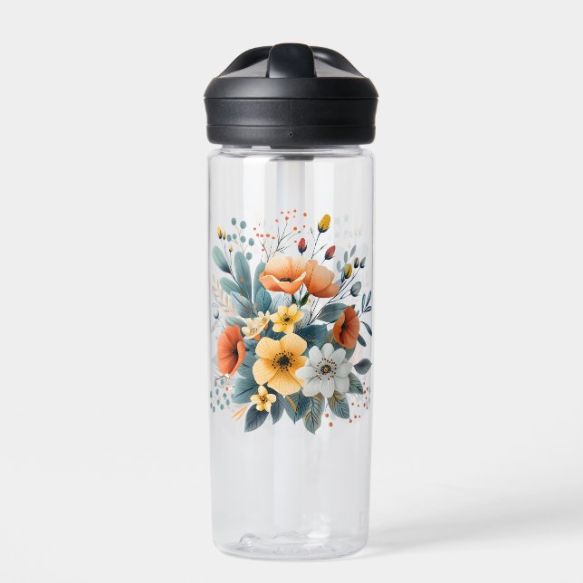 Bouteille D'eau Fête des Mères Fleurs Boho Clipart-61983 (Extérieur)
