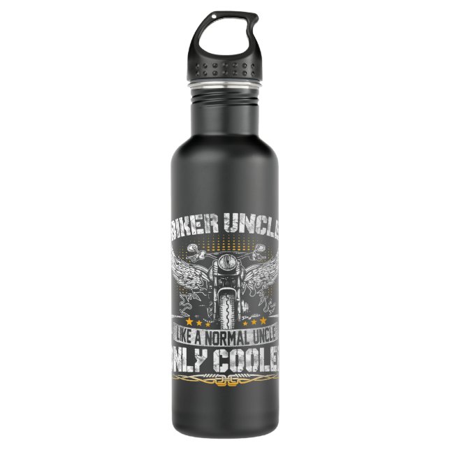 Bouteille D'eau Fête des pères moto moto moto Uncle pour les pères (Devant)