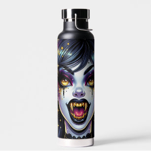 Bouteille D'eau Fête d'Halloween pleine lune avec un vampire aux c