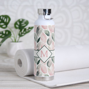 Bouteille D'eau Feuilles botaniques monogrammes