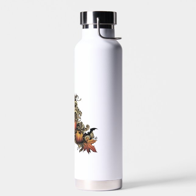 Bouteille D'eau Feuilles d'automne. Motif d'Halloween. (Gauche)
