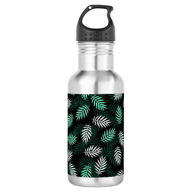 Bouteille D'eau Feuilles verts tropicaux (Devant)