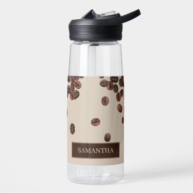 Bouteille D'eau Fèves de café Nom personnalisé (Gauche)