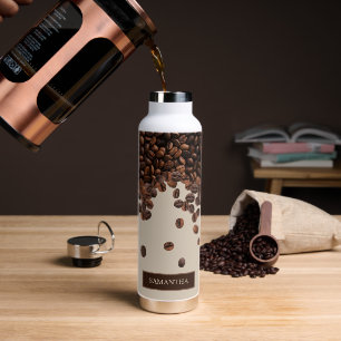 Bouteille D'eau Fèves de café Nom personnalisé