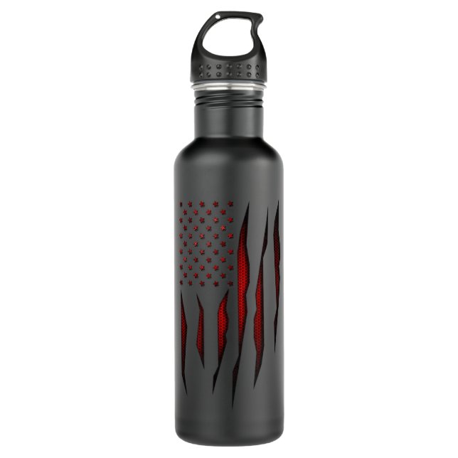 Bouteille D'eau Fibre de carbone rouge Onyx American Flag.png (Devant)