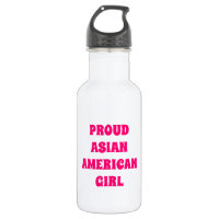 Fier Asiatique Américaine fille, rose chaud blanc