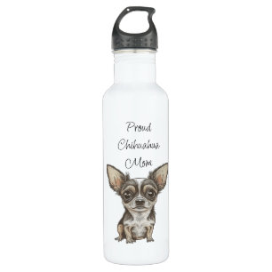 Bouteille D'eau Fier Chihuahua Maman