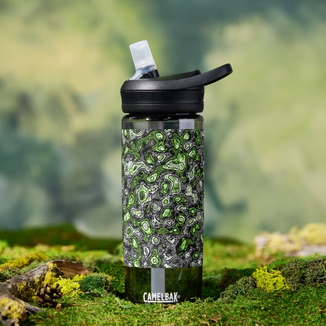 Bouteille D'eau Fier trippy grunge funky abstrait agender Pride (Extérieur)