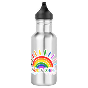Bouteille D'eau Fierté et brillance LGBTQ+ Rainbow Sunrise Happy