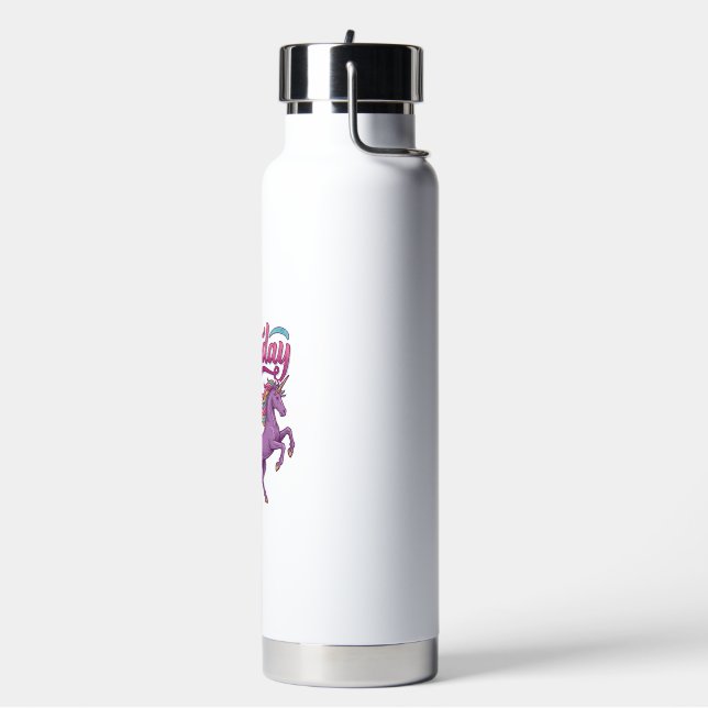 Bouteille D'eau Fille d'anniversaire 9 Licorne Dessin de gravure v (Gym)