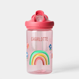 Bouteille D'eau Filles Arc-en-ciel Enfants papillon Personnalisé