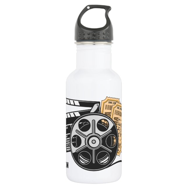 Bouteille D'eau Film de nom personnalisé (Devant)