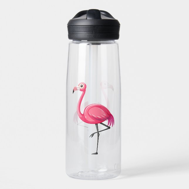 Bouteille D'eau Flamant Rose de Style Cartoon (Avant)