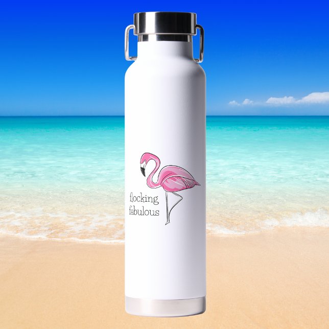 Bouteille D'eau Flamant Rose Flockant Fabuleux (Créateur téléchargé)