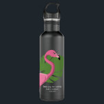 Bouteille D'eau Flamant rose rose personnalisé Destination mariage<br><div class="desc">Flamant rose rose personnalisé Destination Mariage Favoriser Bouteille d'eau en acier inoxydable : étanchez votre soif dans le style tropical Célébrez votre mariage de destination avec notre Bouteille d'eau en Flamant rose rose personnalisé, présentant un délicieux flamant rose et une illustration en feuille de monstère tropicale. Cette bouteille d'eau en...</div>