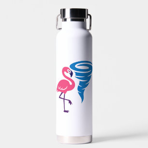 Bouteille D'eau Flamant rose Tornado Bold Art Graphique moderne