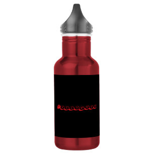 Bouteille D'eau Flasque de boisson en verre à boire rouge Hallowee