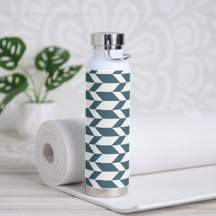 Bouteille D'eau Flèche à deux tons gras Chevron Bleu Bleu Bleu