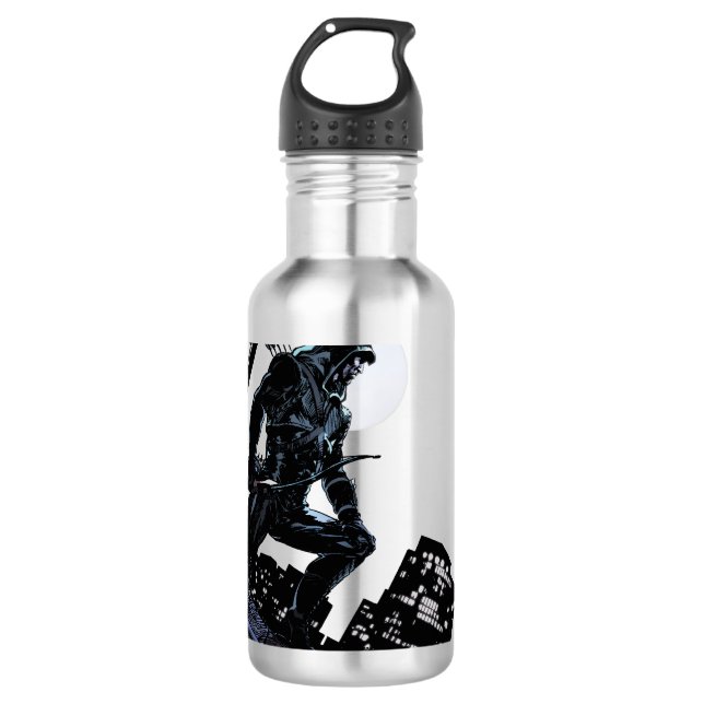Bouteille D'eau Flèche | Flèche verte au clair de lune (Devant)