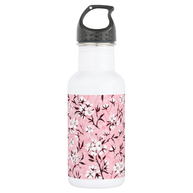 Bouteille D'eau Fleur de cerisier blanc (Devant)