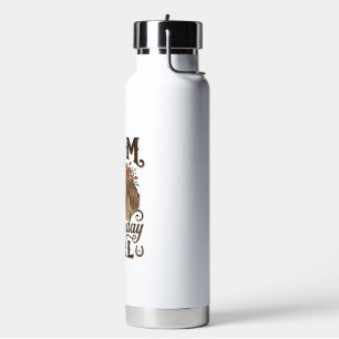 Bouteille D'eau Fleur de cheval occidental vintage pour l'annivers