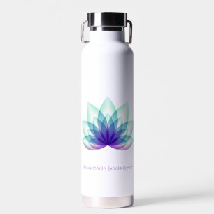 Bouteille D'eau Fleur de Lotus bleu violet vert personnalisé