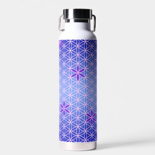 Bouteille D'eau FLEUR DE VIE - motif rose violet