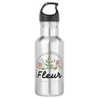 Bouteille D'eau Fleur – Logo Floral Pure Love