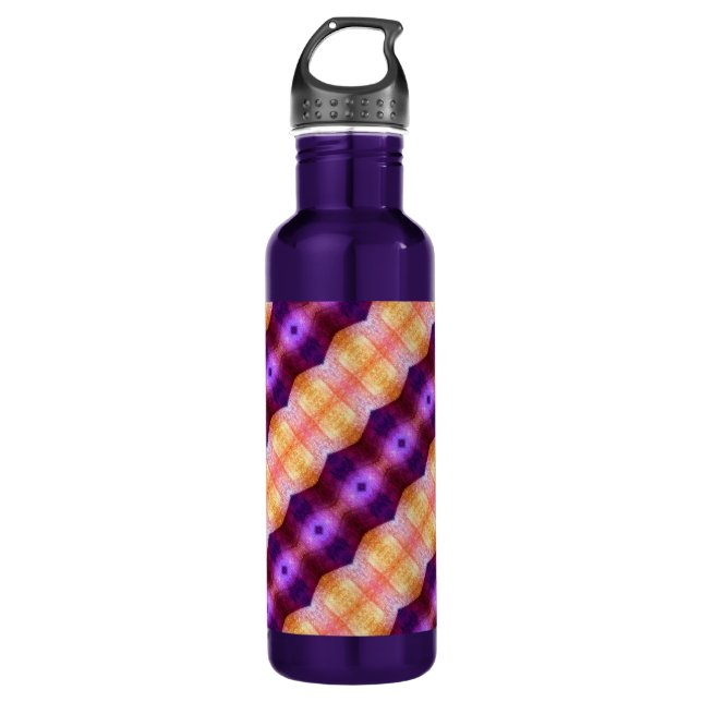 Bouteille D'eau Fleur magenta x GL Ikat 8 (Devant)