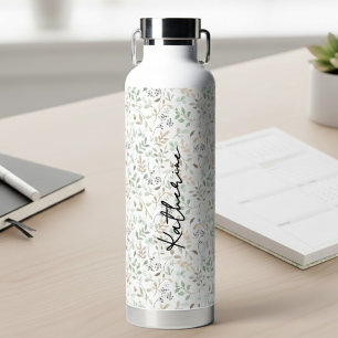 Bouteille D'eau Fleur Sauvage Bohème Personnalisé