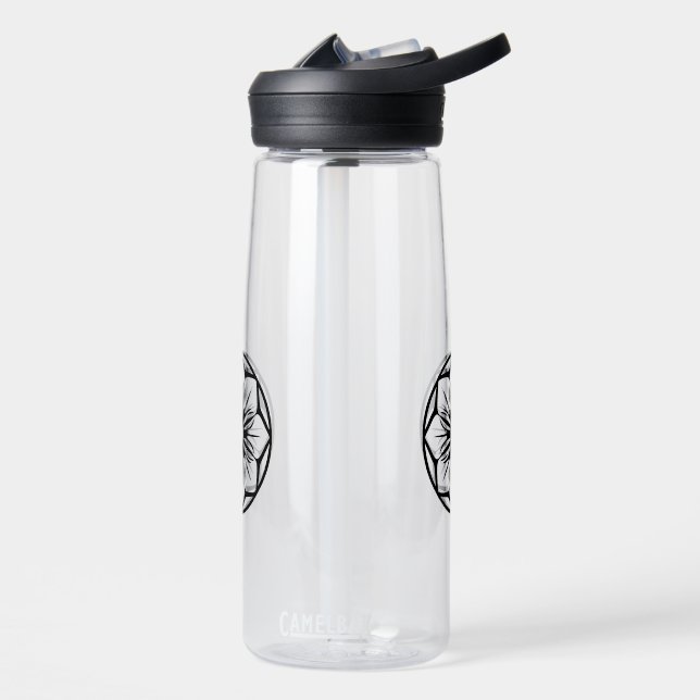 bouteille d'eau fleur simple abstraite (Gauche)