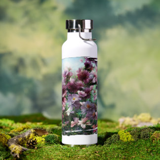 Bouteille D'eau Fleurs à éclaboussures de fleurs de cerisier