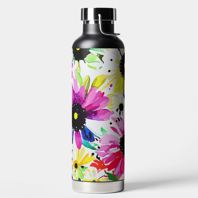 Bouteille D'eau Fleurs aquarelles tendance (Droite)