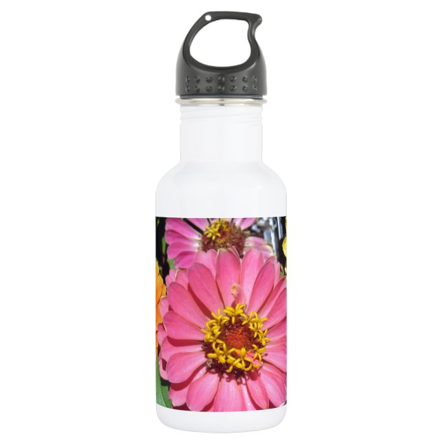 Bouteille D'eau Fleurs colorées (Devant)